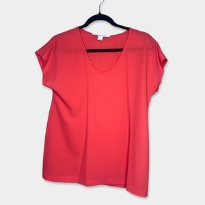 DIANE VON FURSTENBERG Blouse Size S Orange Color GUC